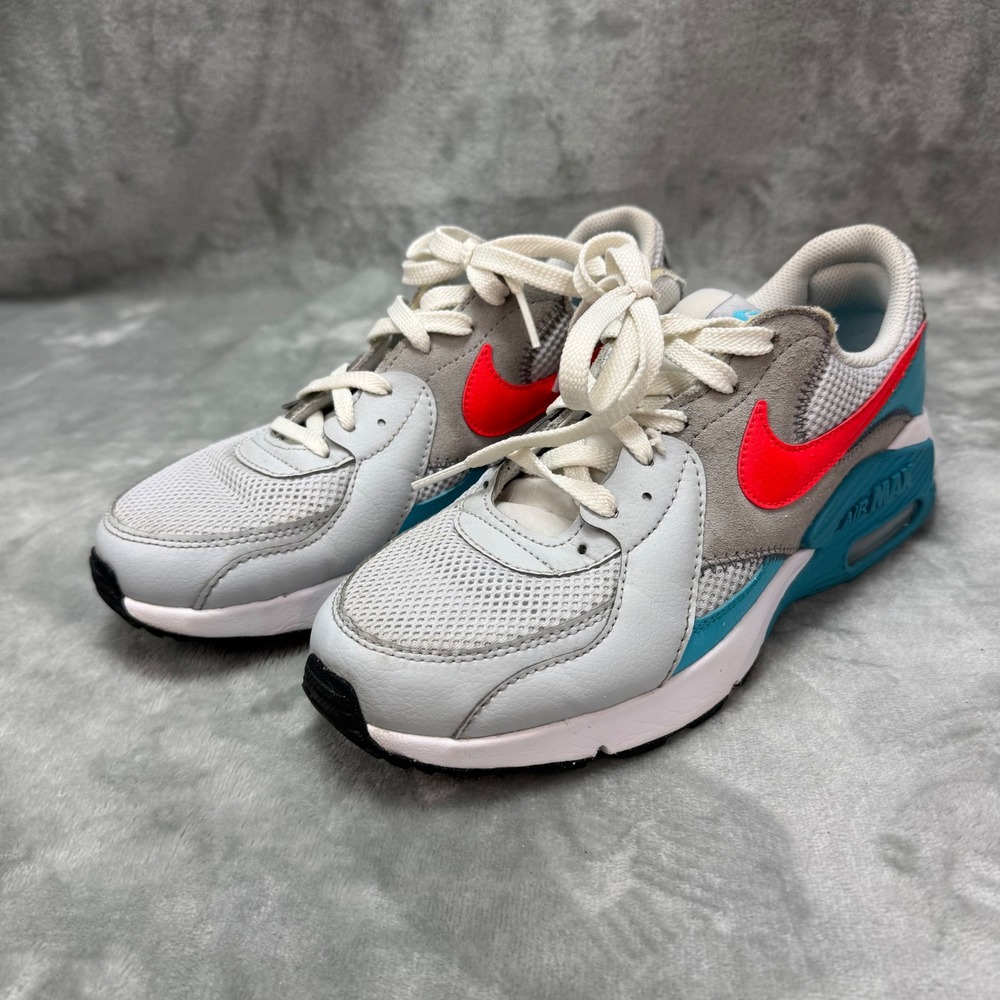 Nike Air Max Excee Womens Grey Bright Crimson Turquoise CD5432-008 Size 9